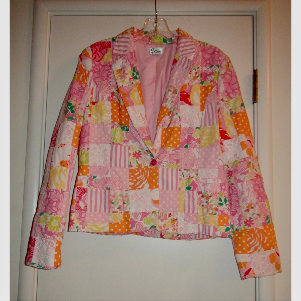 Lilly Pulitzer Pink Floral Patch Eden Jacket